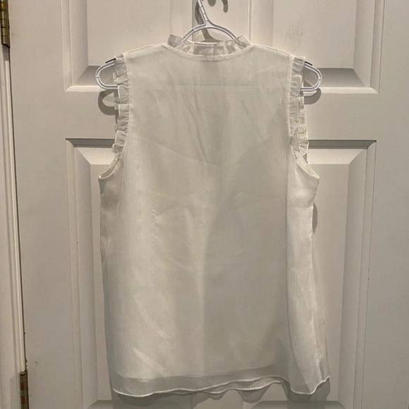 Haute Hippie Ruffle Neck Top White, 16694 - Picture 4 of 9